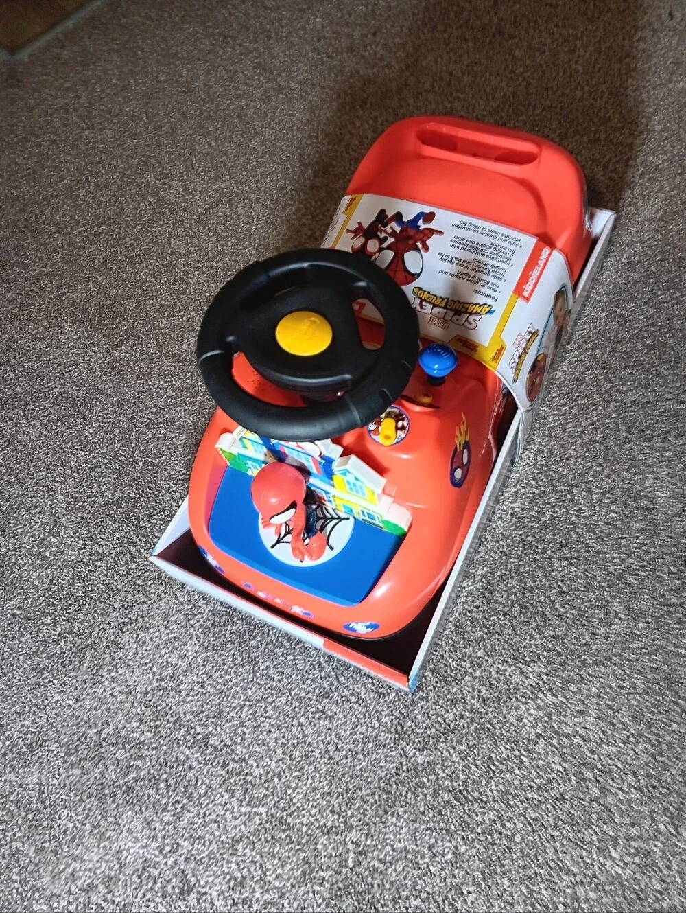 Red Ride-On Toy Car with Steering Wheel - Kids Toys